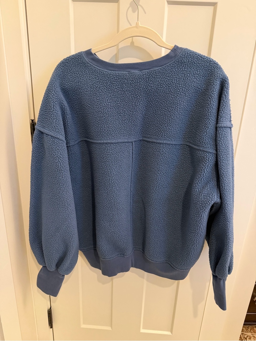 Pilcro Blue Sherpa Fleece Sweatshirt - Picture 3 of 4